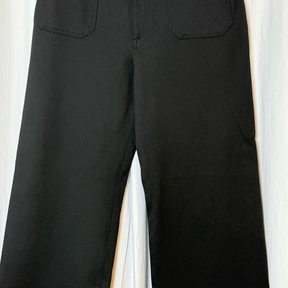 Maeve Colette Black Ponte Wide Leg Cropped Pants High Rise Women’s 33 - Picture 7 of 11